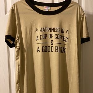 Coffee & Book Graphic Tee - XL